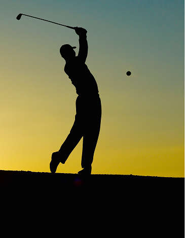 golf-sunset-sport-golfer
